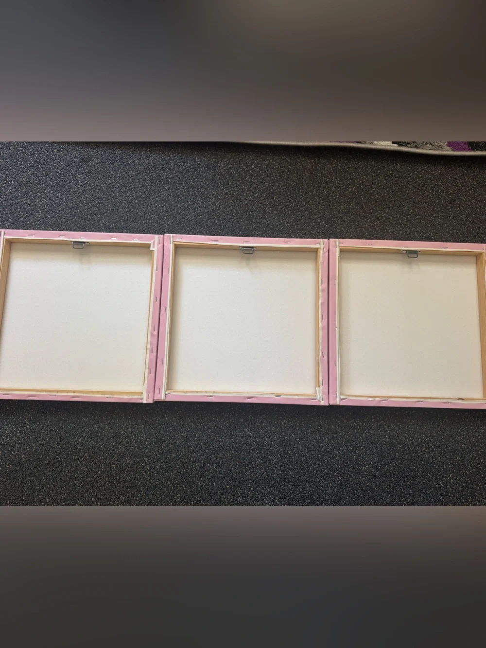 Pink Unicorn Wall Art Trio - Magical Floral Canvases